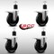 Service Caster 5'' SS Phenolic Swivel 1-7/8'' Expanding Stem Caster Set Total Lock Brake, 4PK SCC-SSEXTTL20S514-PHS-178-4 - alternate 2